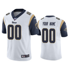 Men Los Angeles Rams #00 Custom 100th Season White Vapor Limited Jersey