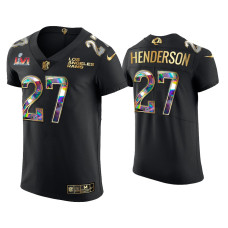 Men Los Angeles Rams #27 Darrell Henderson Black Super Bowl LVI Champions Diamond Jersey