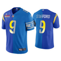 Men Los Angeles Rams #9 Matthew Stafford Royal Blue Super Bowl LVI Split Limited Jersey