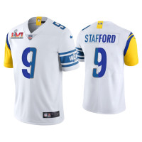 Men Los Angeles Rams #9 Matthew Stafford White Super Bowl LVI Split Limited Jersey