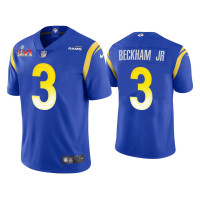 Men Los Angeles Rams #3 Odell Beckham Jr. Royal Super Bowl LVI Limited Jersey