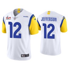 Men Los Angeles Rams #12 Van Jefferson White Super Bowl LVI Limited Jersey