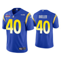 Men Los Angeles Rams #40 Von Miller Royal Super Bowl LVI Limited Jersey