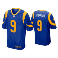 Men Los Angeles Rams #9 Matthew Stafford Royal Game Jersey