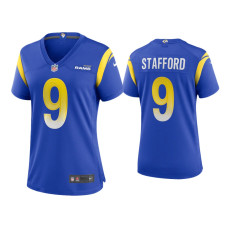 Women Los Angeles Rams #9 Matthew Stafford Royal Game Jersey