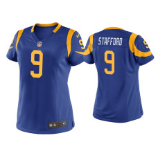 Women Los Angeles Rams #9 Matthew Stafford Royal Game Jersey