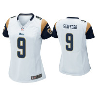 Women Los Angeles Rams #9 Matthew Stafford White Game Jersey