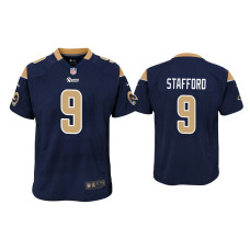 Youth Los Angeles Rams #9 Matthew Stafford Navy Game Jersey