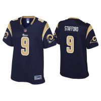 Women Los Angeles Rams #9 Matthew Stafford Navy Pro Line Jersey