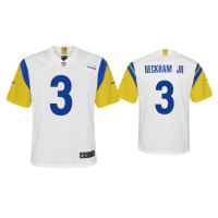 Youth Los Angeles Rams #3 Odell Beckham Jr. White Alternate Game Jersey