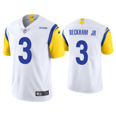 Men Los Angeles Rams #3 Odell Beckham Jr. Vapor Limited White Jersey