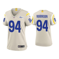 Women Los Angeles Rams #94 A'Shawn Robinson Bone Game Jersey