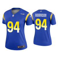 Women Los Angeles Rams #94 A'Shawn Robinson Royal Legend Jersey