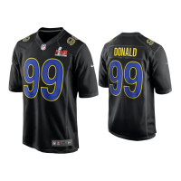 Men Los Angeles Rams #99 Aaron Donald Super Bowl LVI Black Game Fashion Jersey