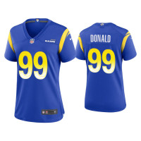 Women Los Angeles Rams #99 Aaron Donald Royal Game Jersey