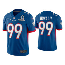 Men Los Angeles Rams #99 Aaron Donald 2022 NFC Pro Bowl Royal Game Jersey