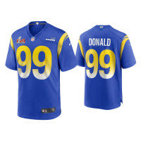 Men Los Angeles Rams #99 Aaron Donald Super Bowl LVI Royal Game Jersey