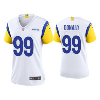 Women Los Angeles Rams #99 Aaron Donald White Alternate Game Jersey