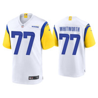 Men Los Angeles Rams #77 Andrew Whitworth White Alternate Game Jersey