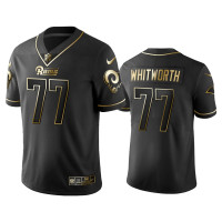 Men Los Angeles Rams #77 2019 Golden Edition Vapor Untouchable Limited Andrew Whitworth Black Jersey's