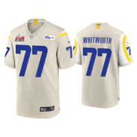 Men Los Angeles Rams #77 Andrew Whitworth Super Bowl LVI Bone Game Jersey