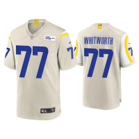 Men Los Angeles Rams #77 Andrew Whitworth Bone Game Jersey