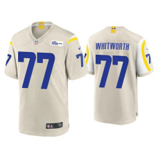 Men Los Angeles Rams #77 Andrew Whitworth Bone Game Jersey