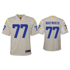 Youth Los Angeles Rams #77 Andrew Whitworth Bone Game Jersey