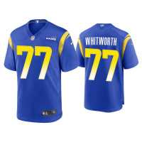 Men Los Angeles Rams #77 Andrew Whitworth Royal Game Jersey