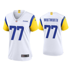 Women Los Angeles Rams #77 Andrew Whitworth White Alternate Game Jersey