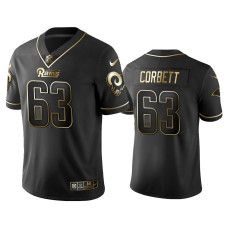 Men Los Angeles Rams #63 2019 Golden Edition Vapor Limitd Austin Corbett Black Jersey