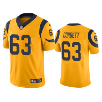 Men Los Angeles Rams #63 Color Rush Limited Austin Corbett Gold Jersey