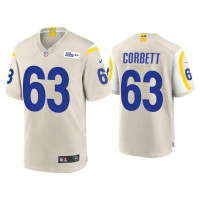 Men Los Angeles Rams #63 Austin Corbett Bone Game Jersey