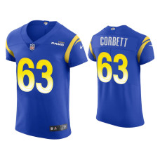 Men Los Angeles Rams #63 Austin Corbett Royal Vapor Elite Jersey