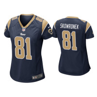 Women Los Angeles Rams #81 Ben Skowronek Navy Game Jersey