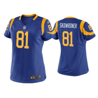 Women Los Angeles Rams #81 Ben Skowronek Royal Game Jersey