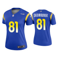 Women Los Angeles Rams #81 Ben Skowronek Royal Legend Jersey