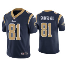 Men Los Angeles Rams #81 Vapor Limited Ben Skowronek Navy Jersey