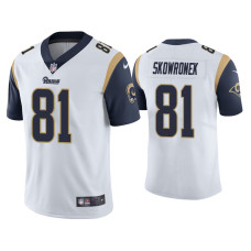 Men Los Angeles Rams #81 Vapor Limited Ben Skowronek White Jersey