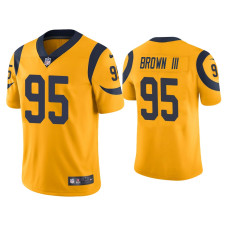 Men Los Angeles Rams #95 Color Rush Limited Bobby Brown III Gold Jersey