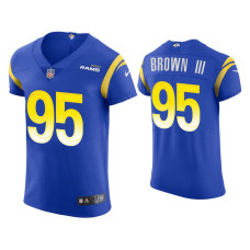 Men Los Angeles Rams #95 Bobby Brown III Royal Vapor Elite Jersey