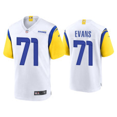 Men Los Angeles Rams #71 Bobby Evans White Alternate Game Jersey