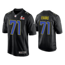 Men Los Angeles Rams #71 Bobby Evans Super Bowl LVI Black Game Fashion Jersey