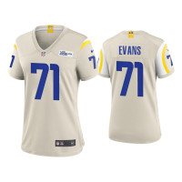 Women Los Angeles Rams #71 Bobby Evans Bone Game Jersey