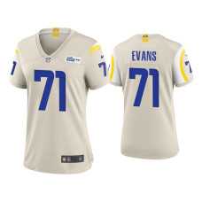 Women Los Angeles Rams #71 Bobby Evans Bone Game Jersey