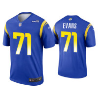 Men Los Angeles Rams #71 Bobby Evans Royal Legend Jersey