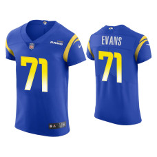 Men Los Angeles Rams #71 Bobby Evans Royal Vapor Elite Jersey