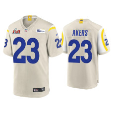 Men Los Angeles Rams #23 Cam Akers Super Bowl LVI Bone Game Jersey