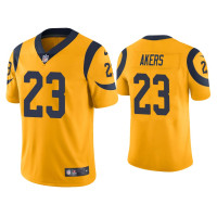 Men Los Angeles Rams #23 Color Rush Limited Cam Akers Gold Jersey