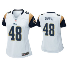 Women Los Angeles Rams #48 Chris Garrett White Game Jersey